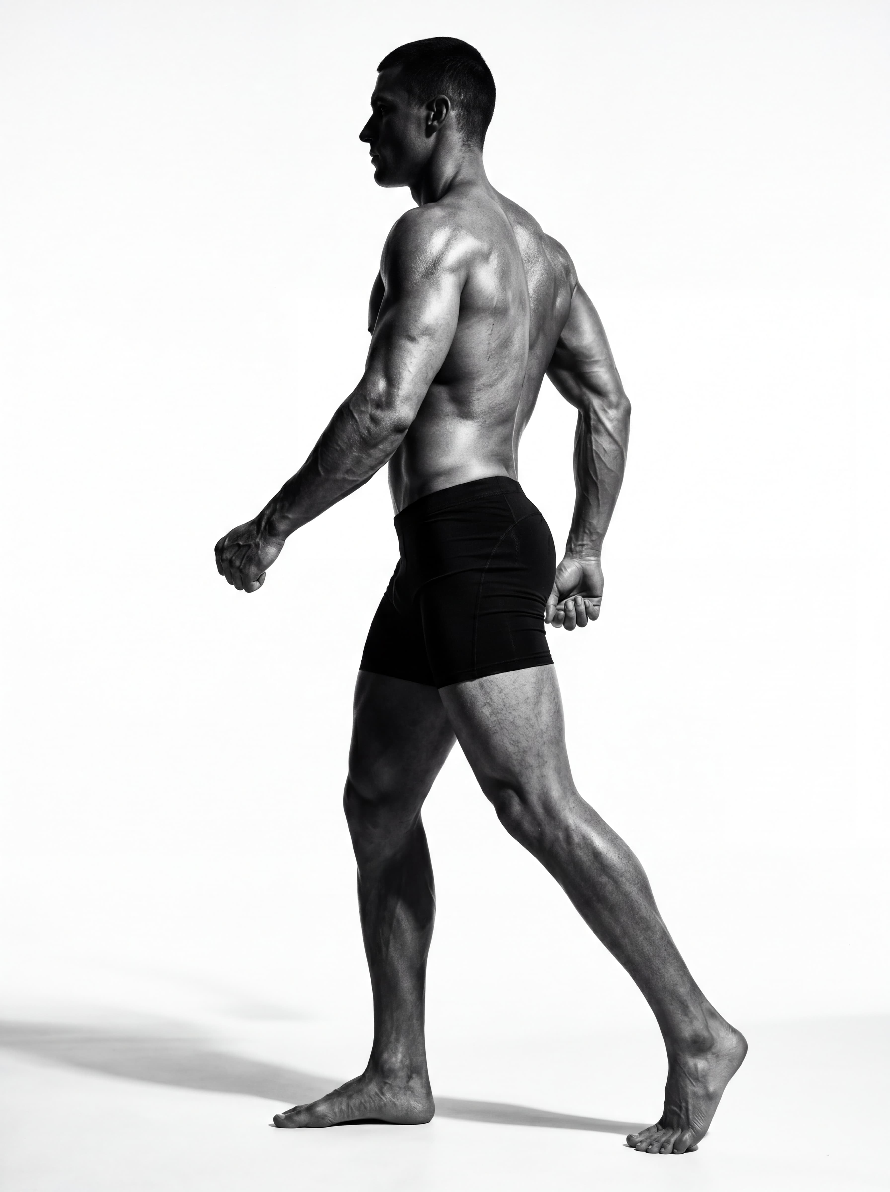 Adult athlete in an editorial recovery portrait